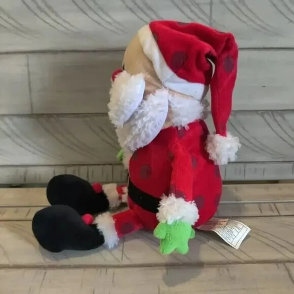 Red Polka Dot Santa Claus Plush Stuffed Character Christmas Toy 13